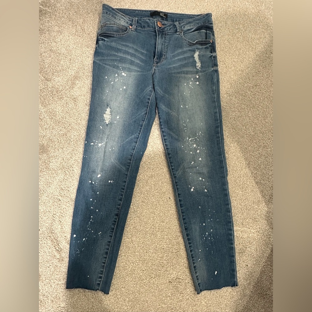Stretchy Splatter Paint Jeans-Size 8